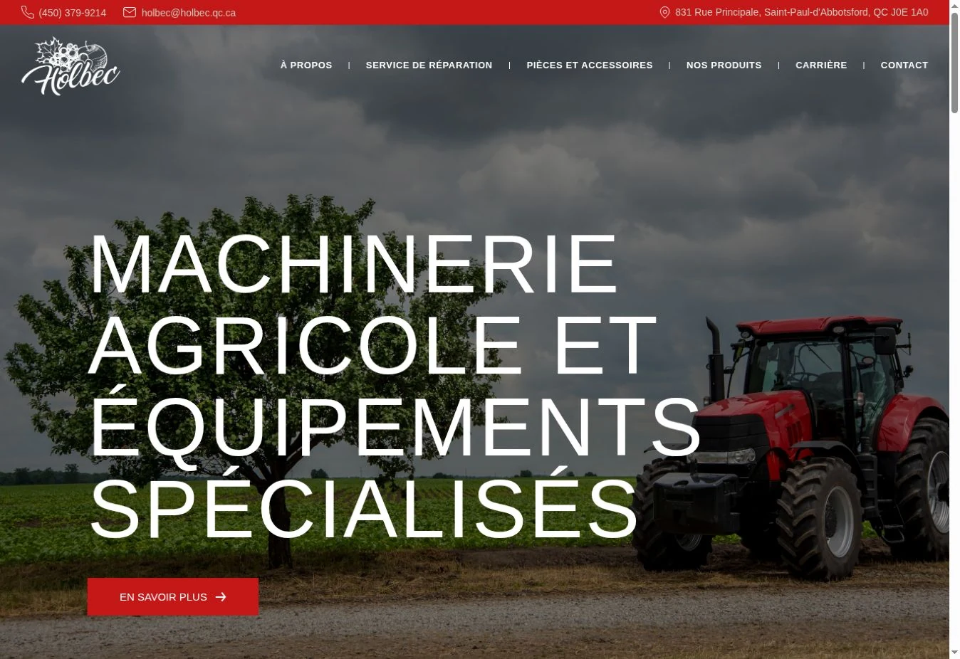 Aperçu du site de Holbec