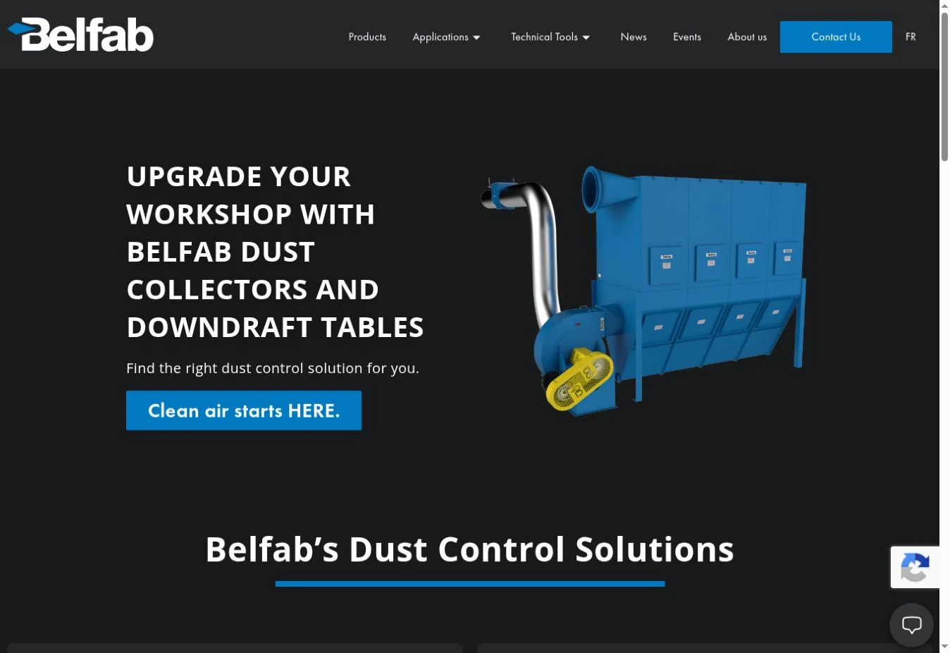 Aperçu du site de Belfab