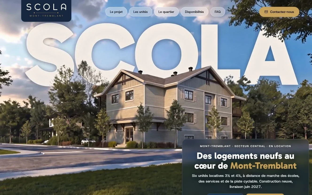 Aperçu du site de Scola