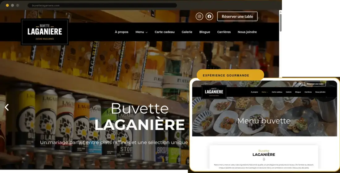 Aperçu du site Buvette Laganière