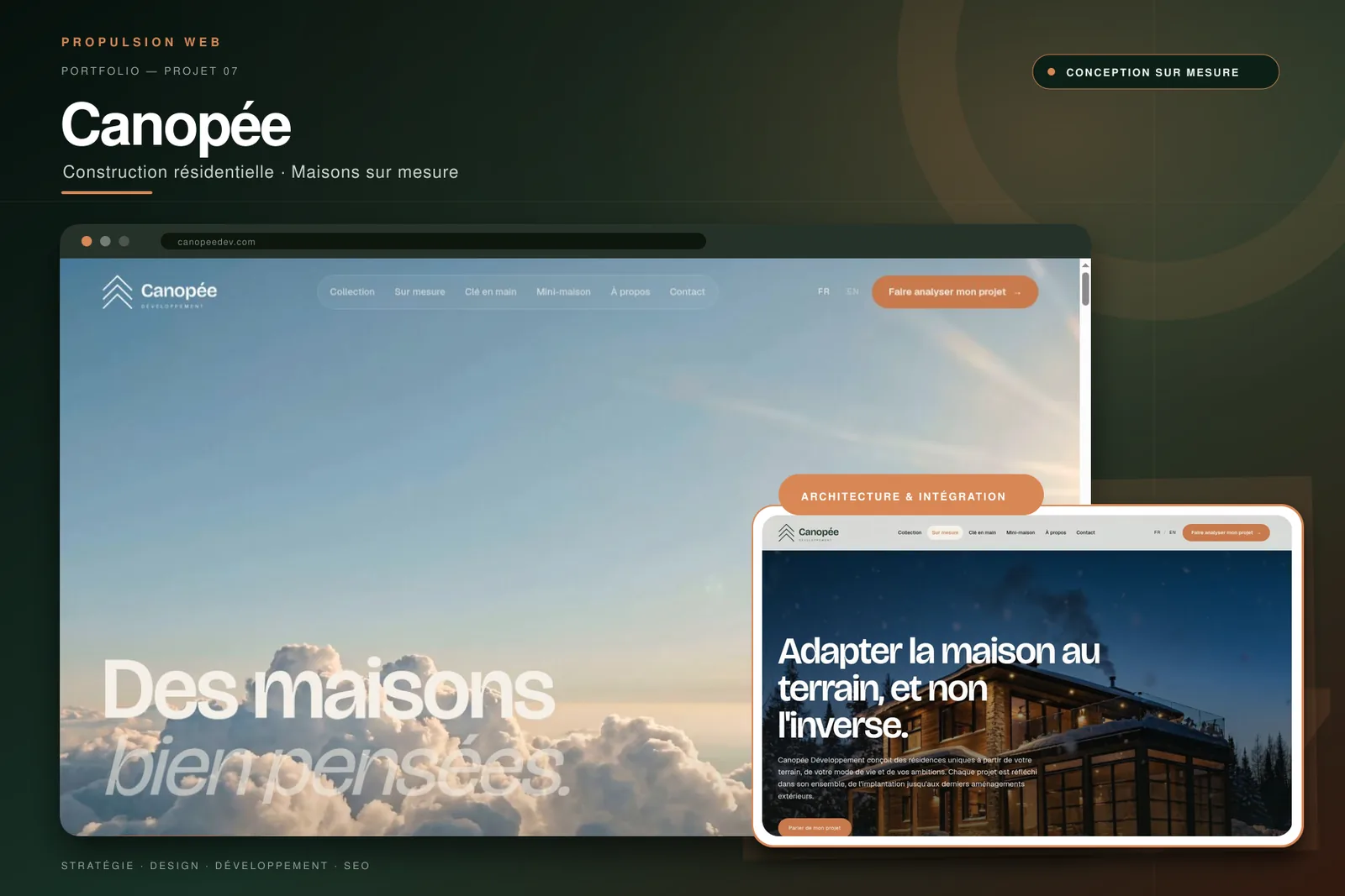 Aperçu du site Canopée