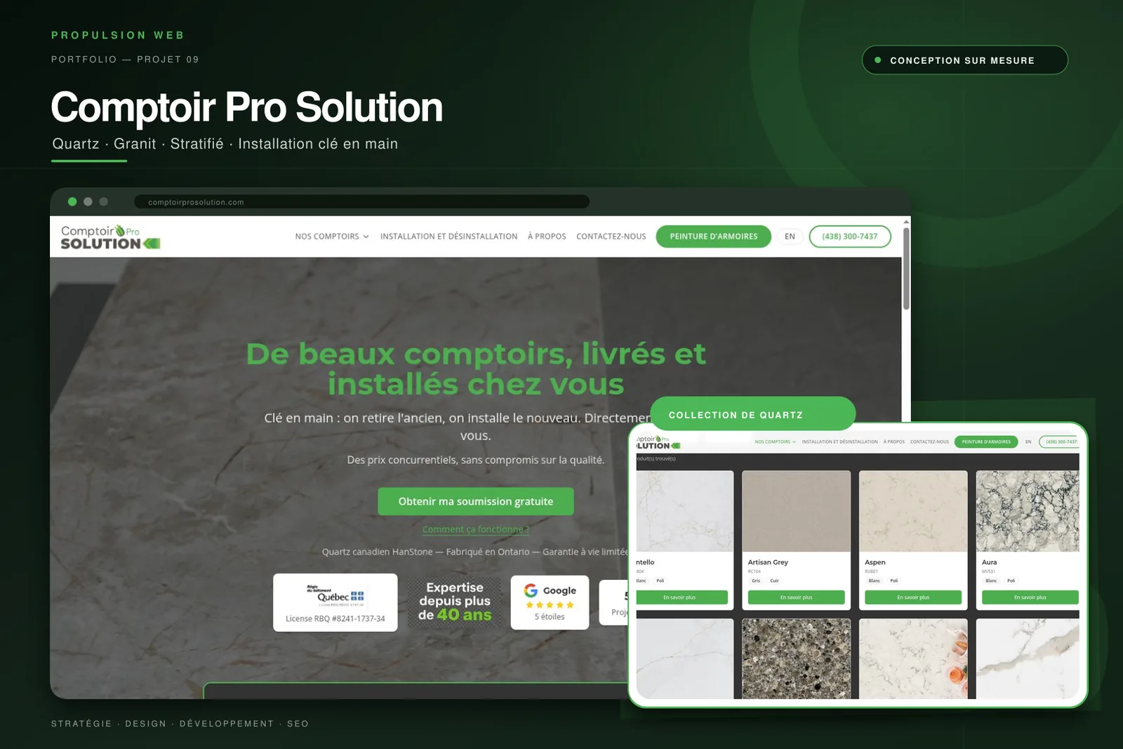 Aperçu du site Comptoir Pro Solution