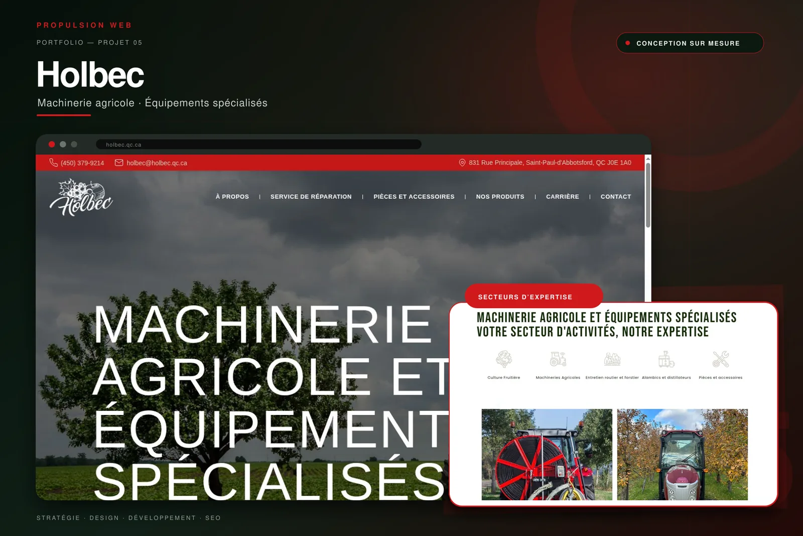 Aperçu du site Holbec