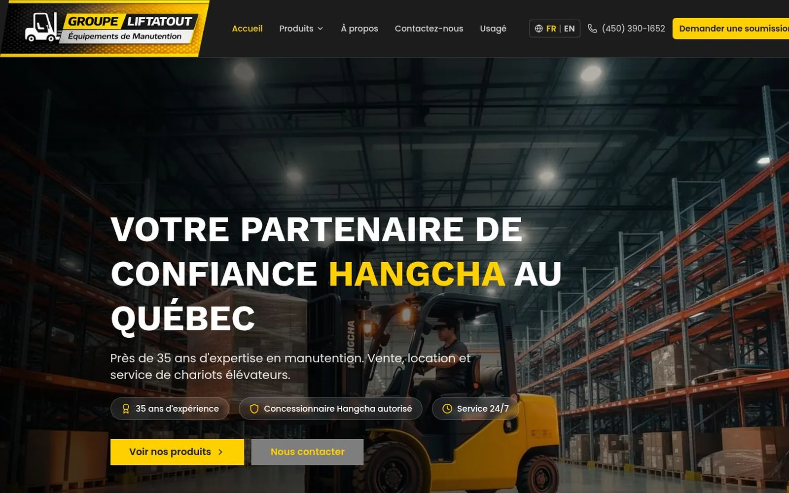 Aperçu du site Groupe Lift Atout