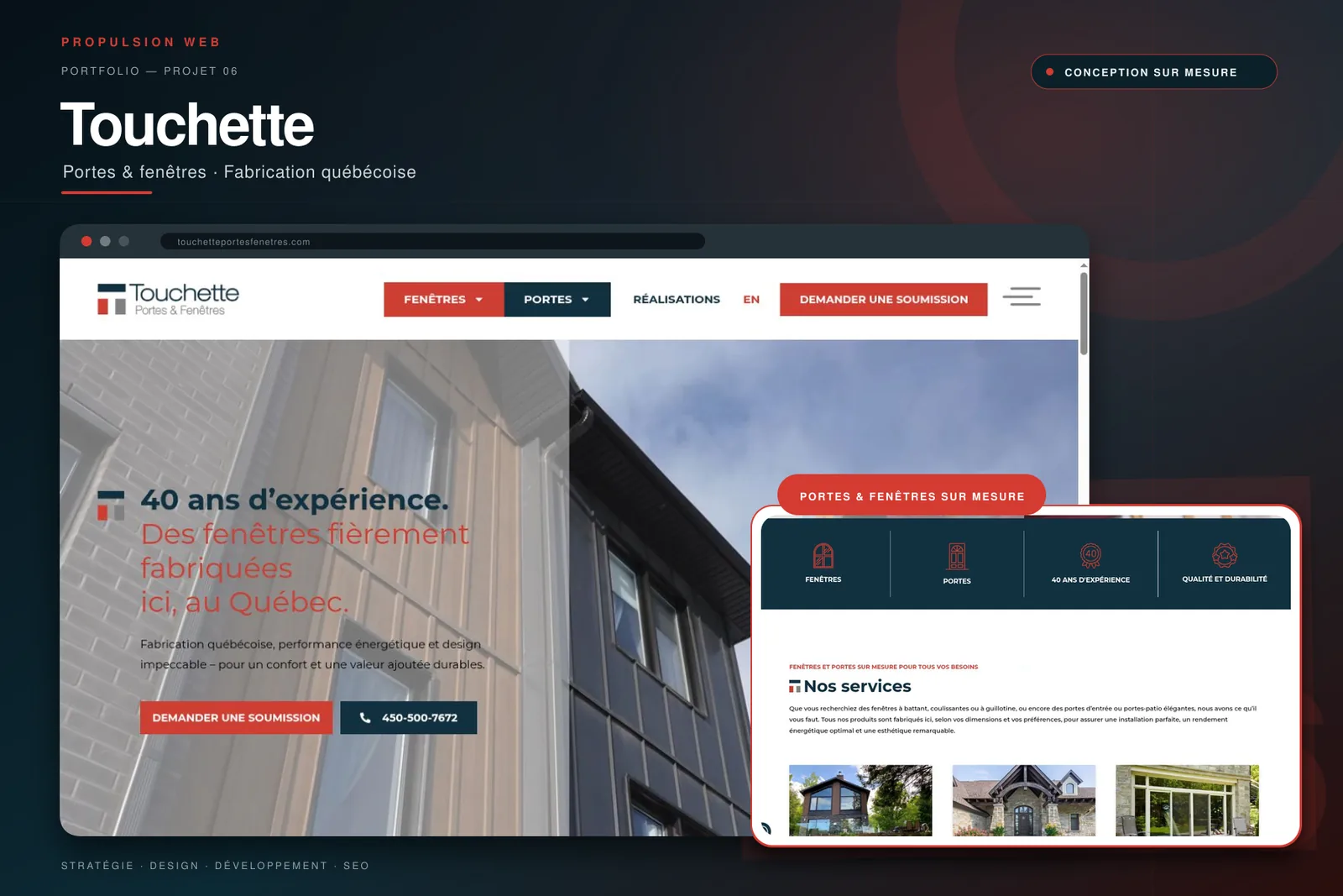 Aperçu du site Touchette