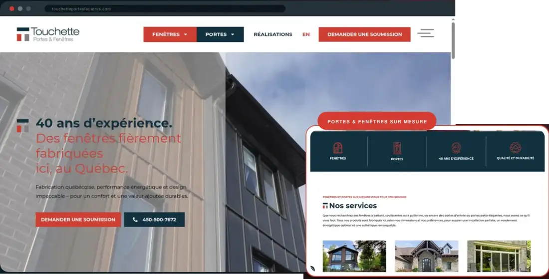 Aperçu du site Touchette