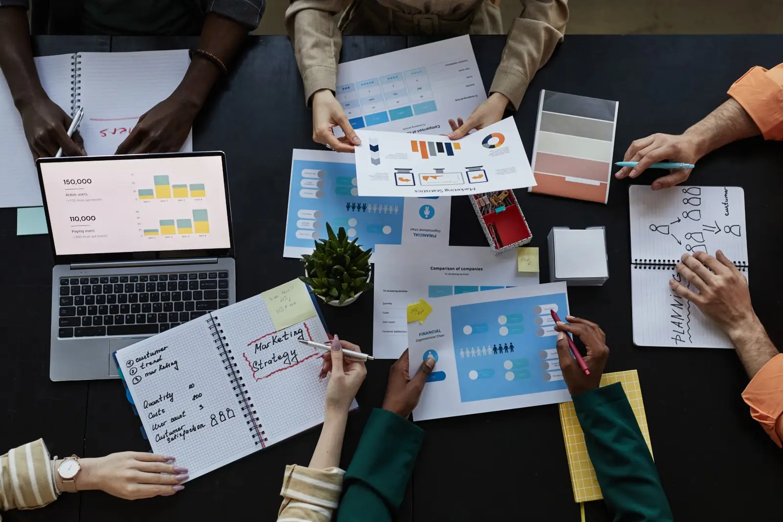 L'équipe de Conception Web au travail
