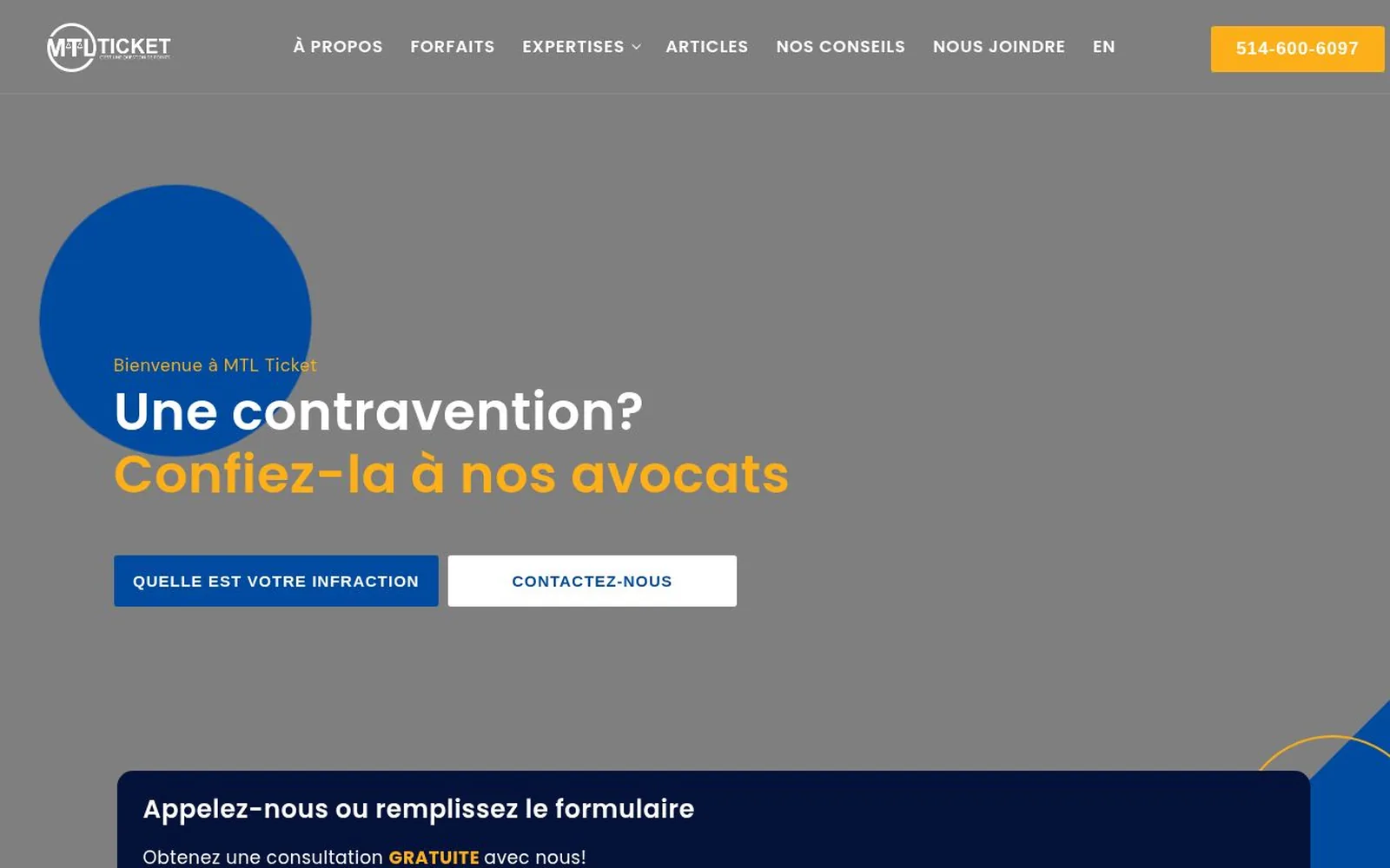 Aperçu du site MTL Ticket
